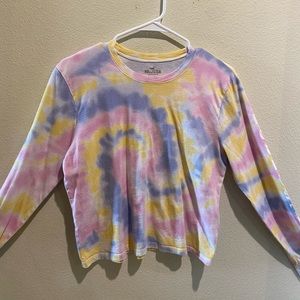 WOMENS HOLLISTER TIE-DYE LONG SLEEVE SHIRT